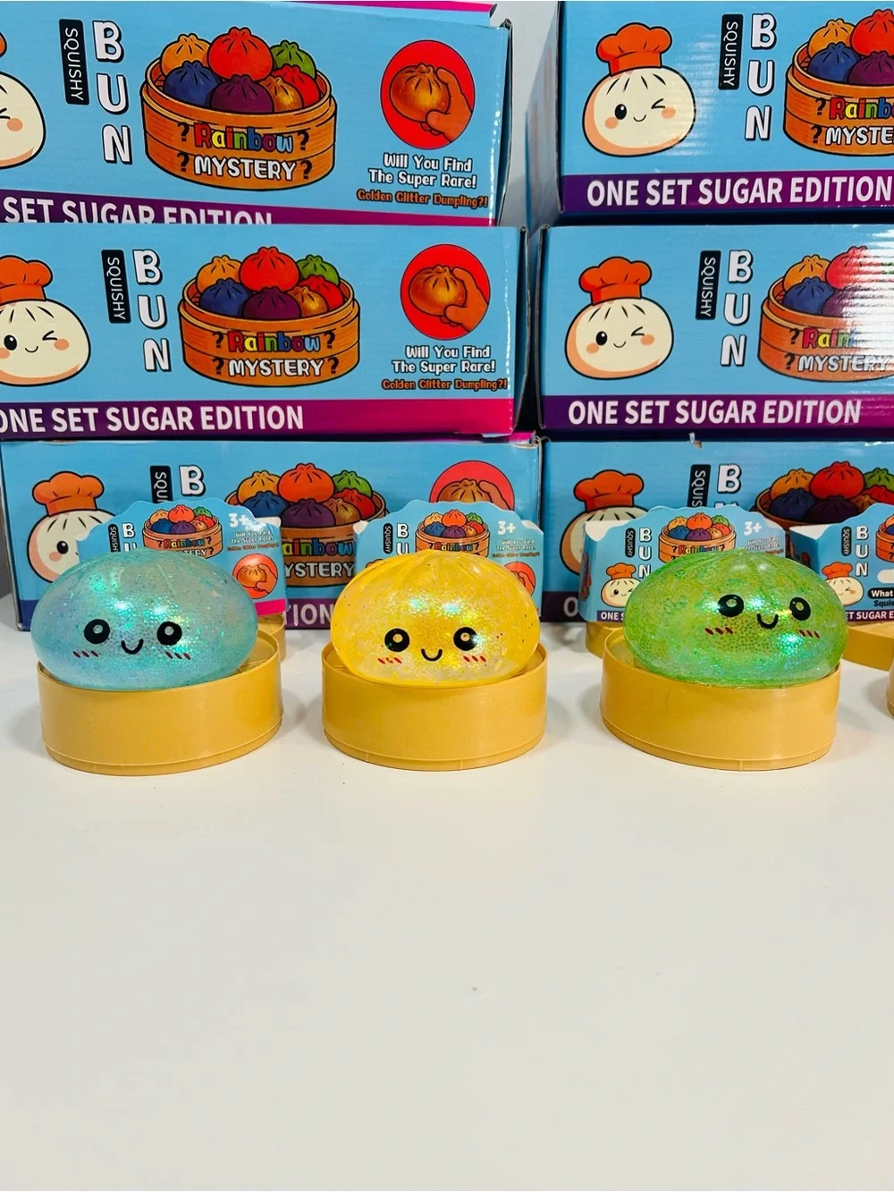 Squishy Bun NIB Rainbow Mystery Sugar Edition Squishy Fidget Fun